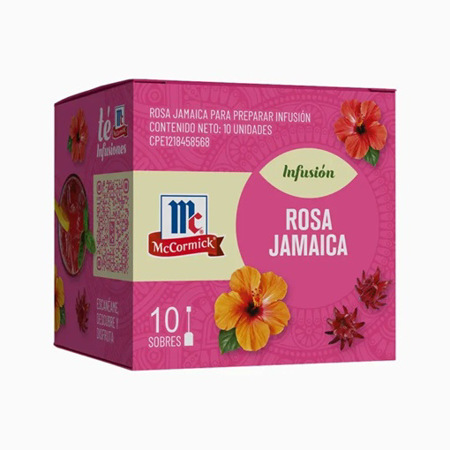 Imagen de Infusión Rosa de Jamaica McCormick 10 Und