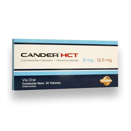 Imagen de Cander HCT Candesartán + Hidroclorotiazida 8mg/12.5mg x 30 Tab.