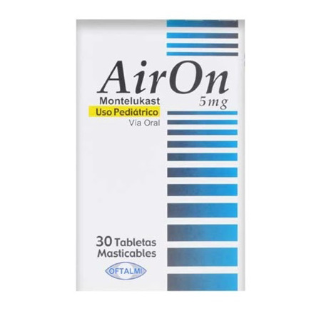 Imagen de Airon Montelukast  5Mg X 30 Tab. Masticable  Pediátrico Oftalmi