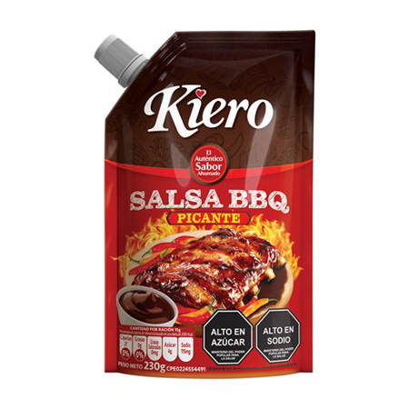 Imagen de Salsa Bbq Picante Kiero 230 Gr