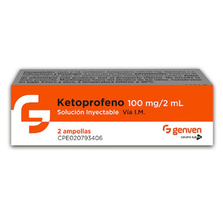 Imagen de Ketoprofeno Iny 100mg/2ml X 2 Gv
