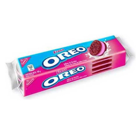Imagen de Galleta Rellena Oreo Fresa Tubo 56x96 Gr