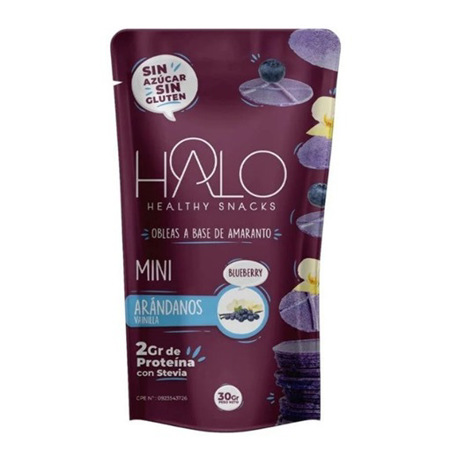Imagen de Oblea De Amaranto Halo Mini Arándano 30g