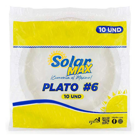 Imagen de Plato Solar Max 6" 10und