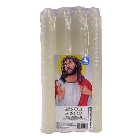 Imagen de Set De Vela Blanca Señor Señor 80 4und