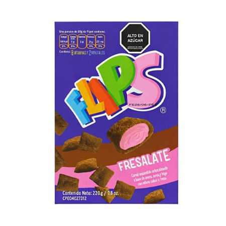 Imagen de Cereal Relleno De Fresa Flips 220g