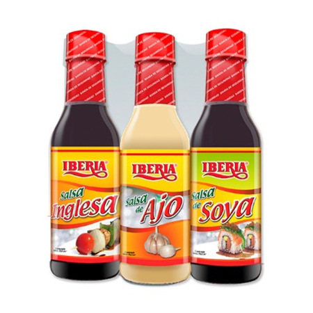 Imagen de Combo Salsa Iberia De Ajo Soya Inglesa 150Ml
