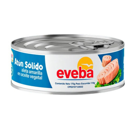 Imagen de Atun Solido Aleta Amarilla En Aceite Vegetal Eveba 170g