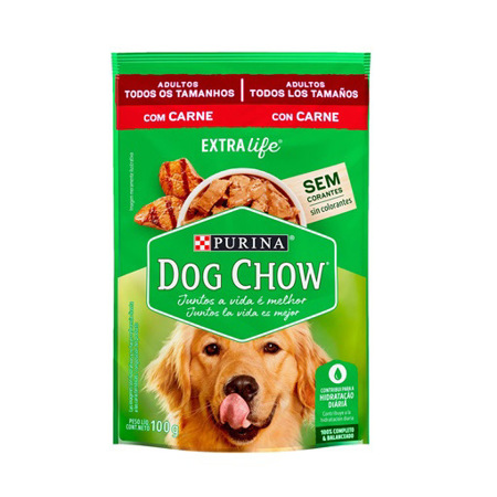 Imagen de Alimento Para Perro Dog Chow Extra Life Adulto Carne 100g