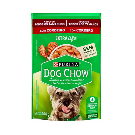 Imagen de Alimento Para Perro Dog Chow Extra Life Adulto Cordero 100g