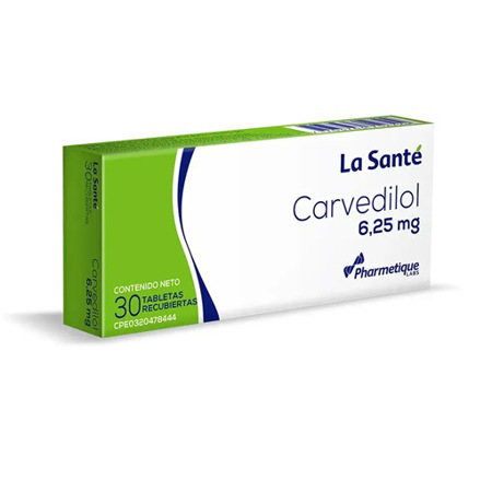 Imagen de Carvedilol Tab 6.25mg X 30 La Sante