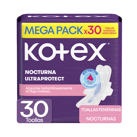 Imagen de Toalla Sanitaria Kotex Nocturna 30 Und