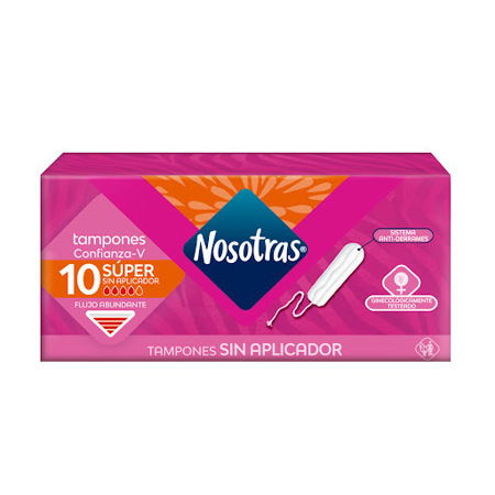 Imagen de Tampones Nosotras Super Sin Aplicador 10 Und