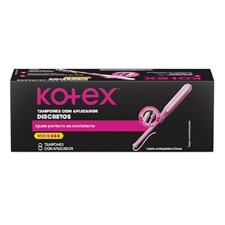 Imagen de Tampones Kotex Con Aplicador Medio 8 Und