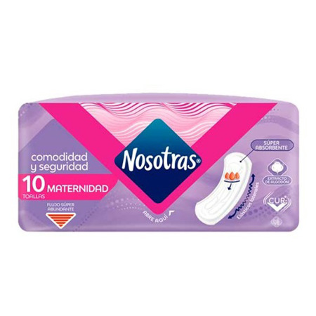 Imagen de Toalla Sanitaria Nosotras Maternidad 10 Und