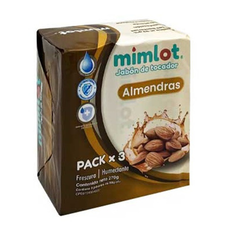 Imagen de Jabón Barra Mimlot Almendra 270g 3 Und